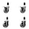 Service Caster 4'' Semi Steel Swivel 1-1/2'' Expanding Stem Caster Set 2 Total Lock Brakes, 4PK SCC-EXTTL20S415-SSR-2-S-2-112 - alternate 1